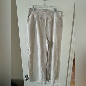 Ellen Tracy Designer Cream Wide-Leg Pants Women’s Size XL